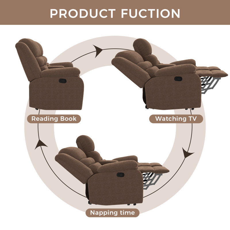 Latitude Run® Toshiaki 2-Piece Microfiber Manual Reclining Living